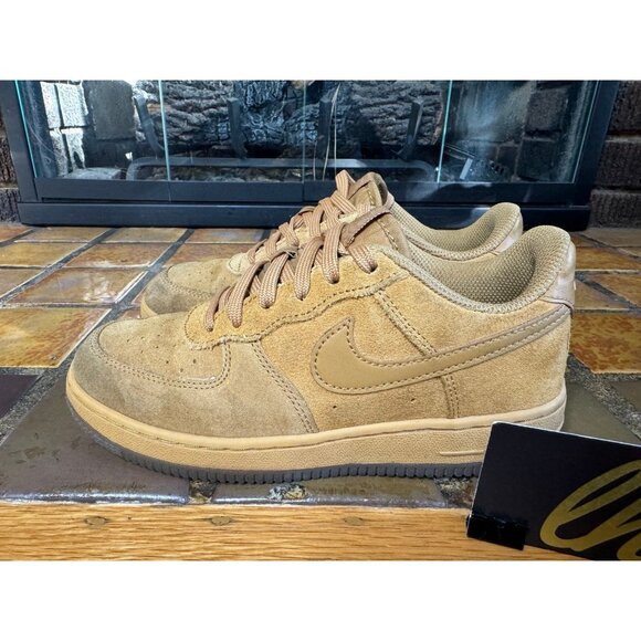 Preschool 2Y Nike Air Force 1 Wheat Brown Gum Athletic Sneakers BQ5486-700 - Picture 5 of 9
